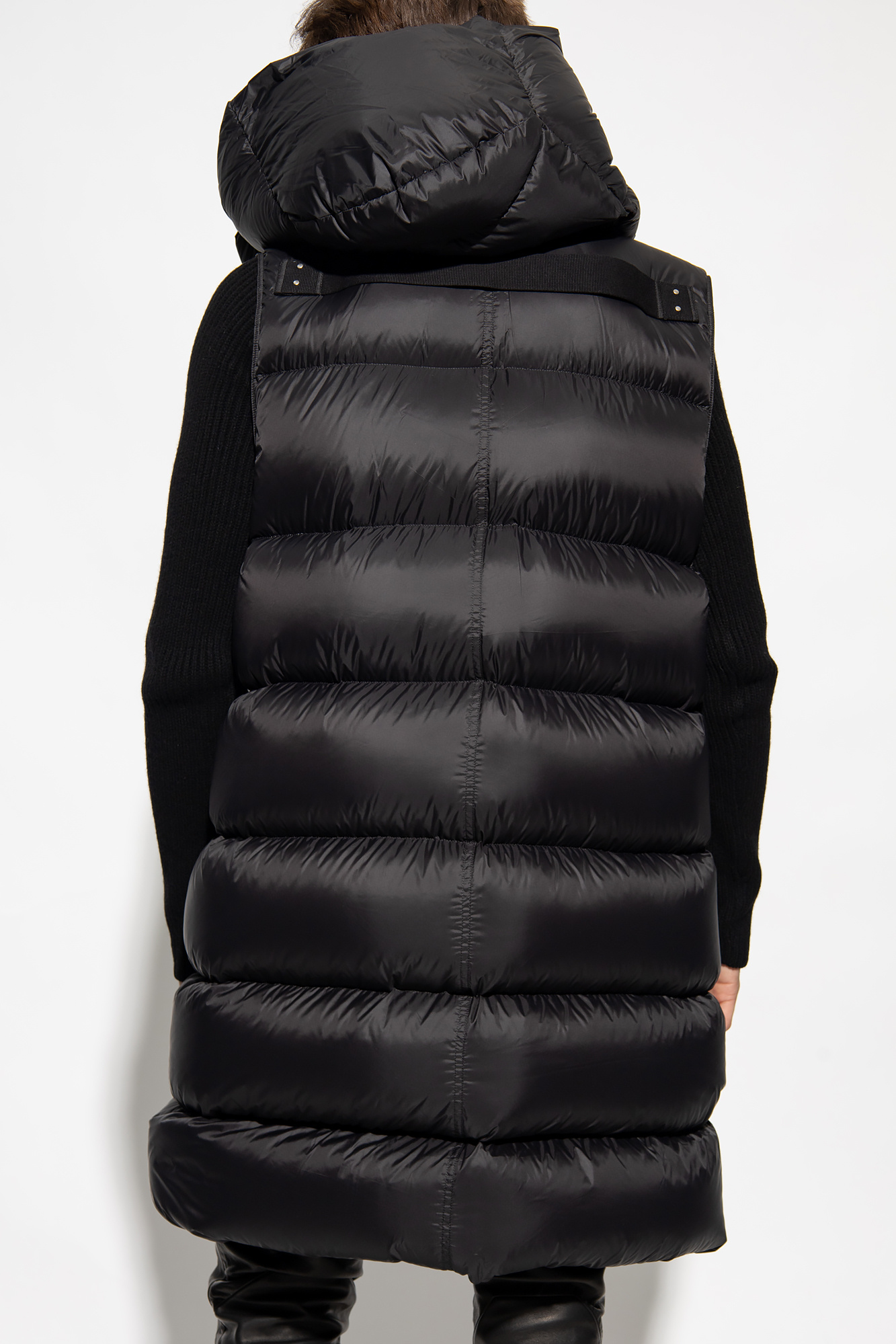 Black 'Hooded' down vest Rick Owens - SchaferandweinerShops Black 'Hooded' down vest Rick Owens - SchaferandweinerShops